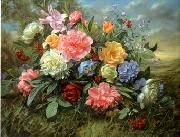 unknow artist Floral, beautiful classical still life of flowers.082 oil painting reproduction